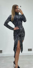 Load image into Gallery viewer, Lurex Zebra Belt Dress
