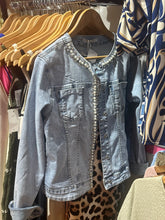 Load image into Gallery viewer, Christy Diamante Denim Jacket
