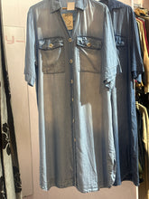 Load image into Gallery viewer, Petal Denim Shirt Dress
