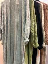 Load image into Gallery viewer, Cable Knit Long Line Cardi
