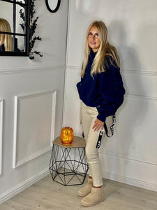 Rouched Sleeve Sweatshirt