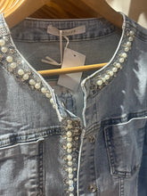 Load image into Gallery viewer, Christy Diamante Denim Jacket
