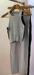 Metallic Foil Skirt Suit