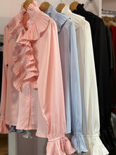 Load image into Gallery viewer, Cici Pleat/Ruffle Neck Blouse
