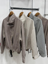 Load image into Gallery viewer, Clemi Check Drawstring Bottom Jacket

