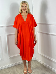 Jani Plain V Neck Dress