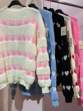 Load image into Gallery viewer, Puff Sleeve Heart Jumper
