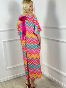 Kaz Zig Zag Bow Dress