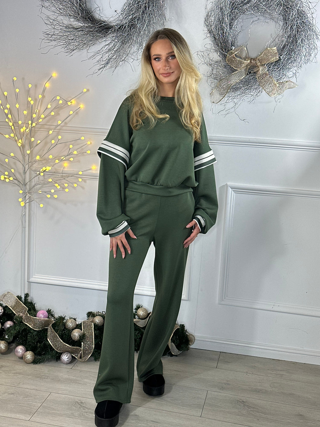 Flare Stripe Sleeve Suit