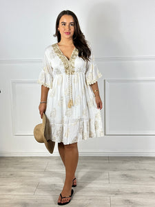 Sherrie Gold Detail Dress