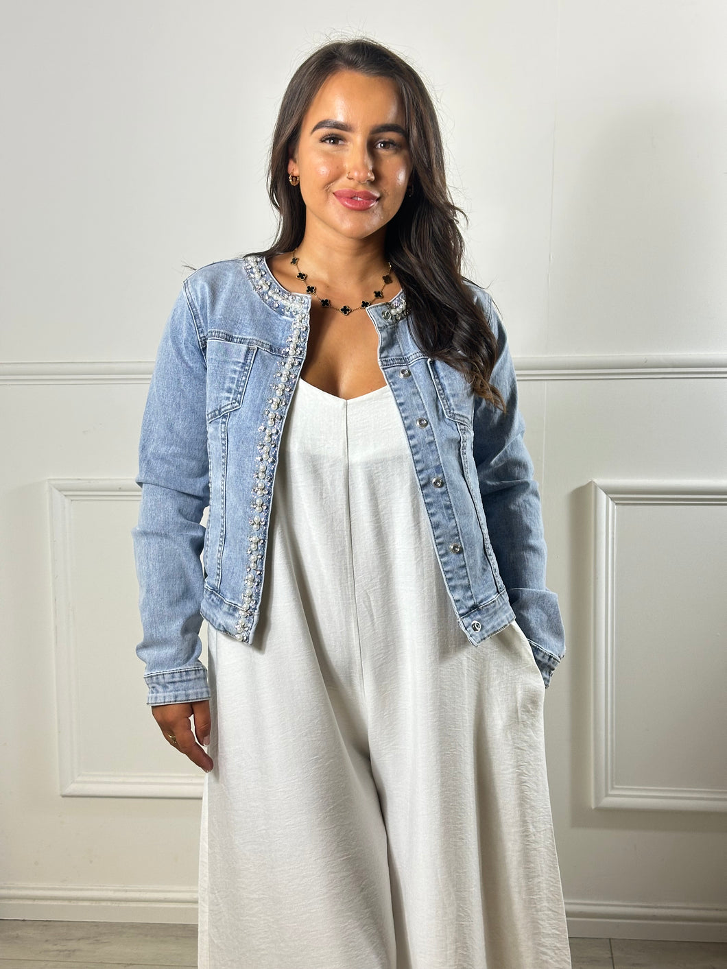 Christy Diamante Denim Jacket