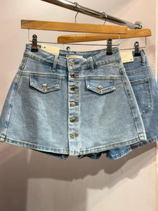 Shelby Denim Button Skort
