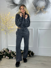 Load image into Gallery viewer, Sporta Acid Wash Hooded Button Suit
