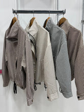 Load image into Gallery viewer, Clemi Check Drawstring Bottom Jacket
