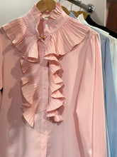 Load image into Gallery viewer, Cici Pleat/Ruffle Neck Blouse
