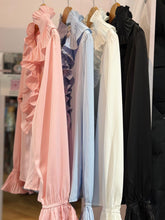 Load image into Gallery viewer, Cici Pleat/Ruffle Neck Blouse
