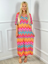 Load image into Gallery viewer, Kaz Zig Zag Bow Dress
