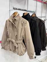 Load image into Gallery viewer, Puff Ball Belted Jacket

