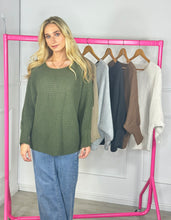 Load image into Gallery viewer, Wilma ~ Waffle Batwing Jumper
