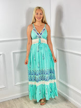 Load image into Gallery viewer, Talia Paisley Lurex Lines Maxi
