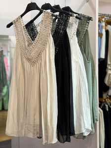 Greta Lace Trim Vest