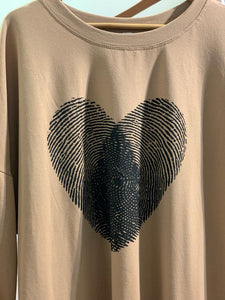 Meg Zip Heart Sweatshirt