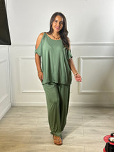 Load image into Gallery viewer, Judy Jersey Cold  Shoulder Suit
