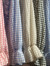 Load image into Gallery viewer, Jessie Gingham Frill Top
