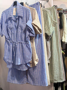 Shanta Stripe Safari Suit