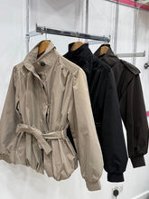 Load image into Gallery viewer, Puff Ball Belted Jacket
