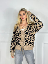 Load image into Gallery viewer, Tigi ~ Leopard Bow Cardi
