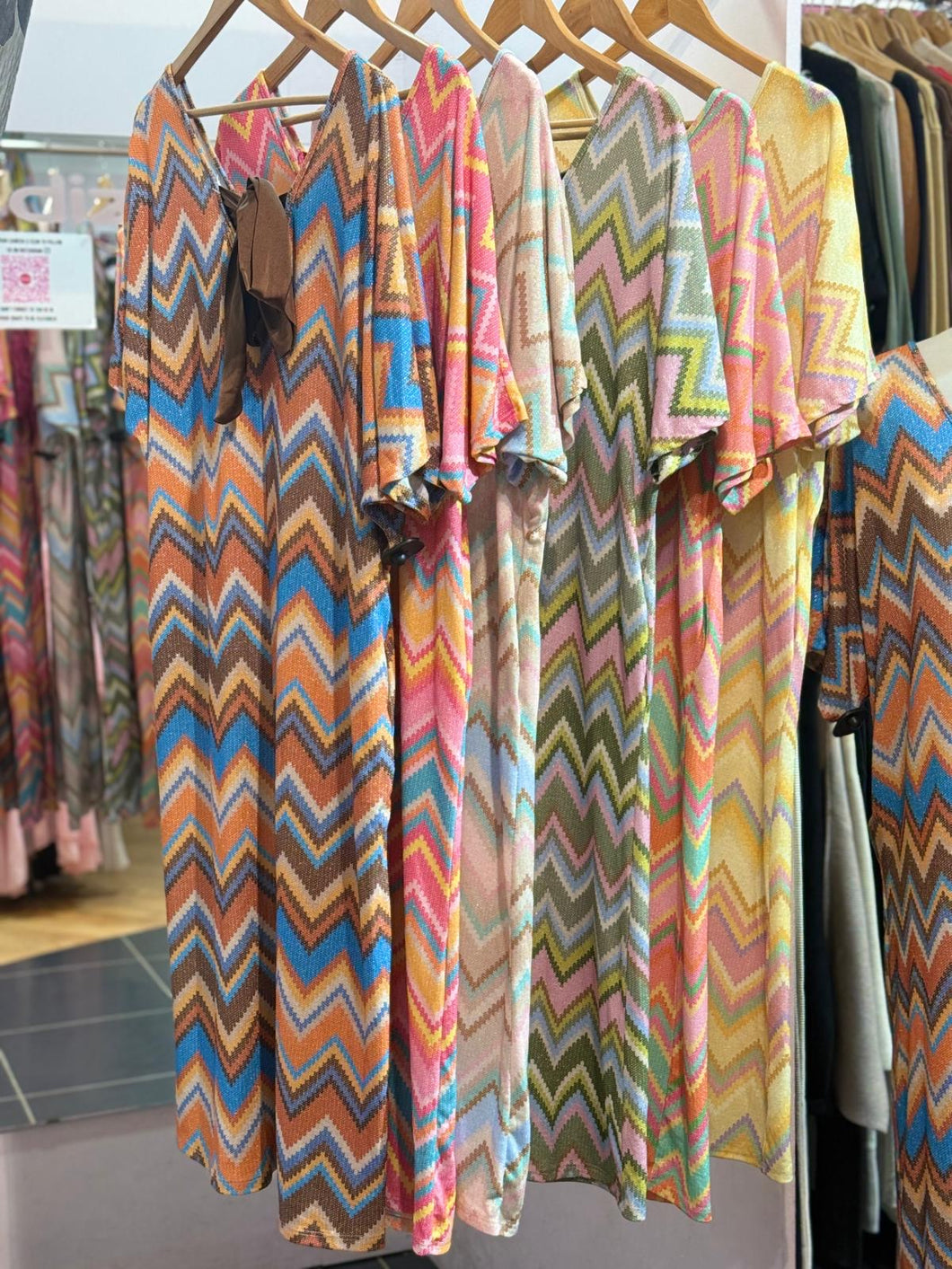 Kaz Zig Zag Bow Dress