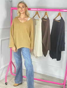 Thelma ~ V Neck Seam Jumper