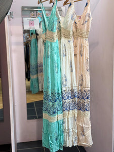 Talia Paisley Lurex Lines Maxi