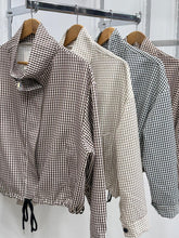 Load image into Gallery viewer, Clemi Check Drawstring Bottom Jacket
