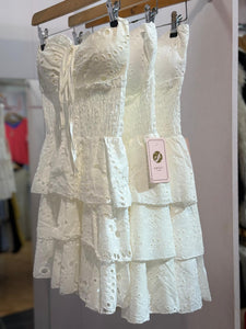 Ali Anglais Bustier Mini Dress