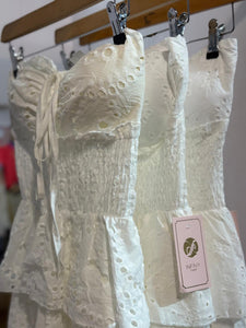 Ali Anglais Bustier Mini Dress