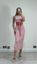 Load image into Gallery viewer, Stripe Vest/Skirt Combi Tie Set
