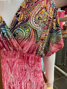 Paisley V Back & Front Maxi