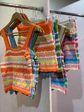 Load image into Gallery viewer, Rainbow Crochet Short Set
