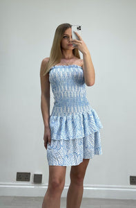 Lace Look Layered Tube Dress