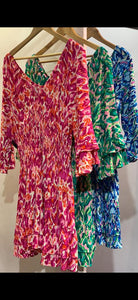 Camilla Floral Rouched Centre Dress