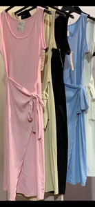 Wrap Ribbed Tye Dress