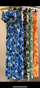 Palm Leaf Bra Palazzo Suit