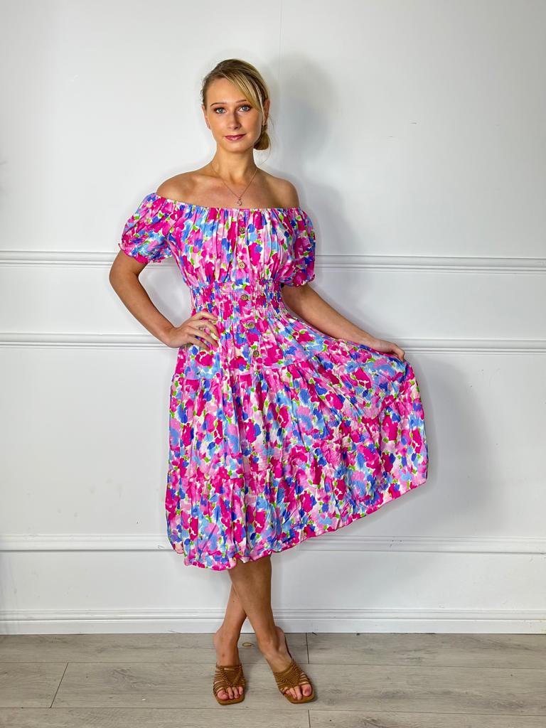 Izzy Floral Button Dress