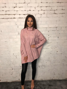 Plaited Cable Polo Jumper