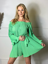 Load image into Gallery viewer, Pleated Bardot Playsuit
