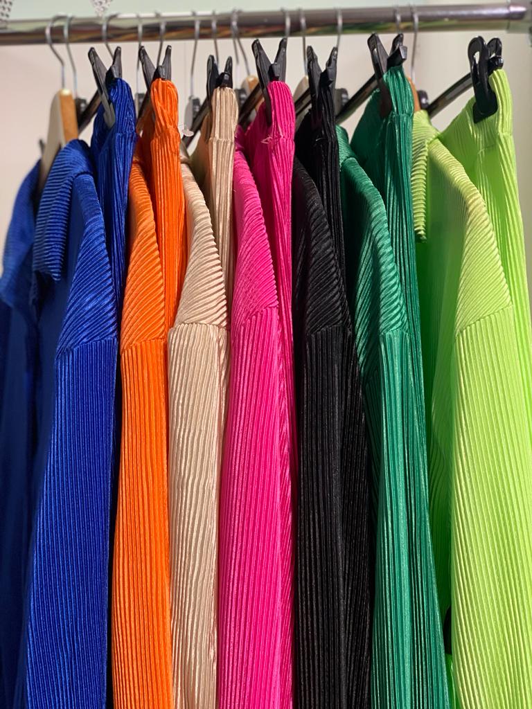 Pinstitch Pleat Shirt Suit