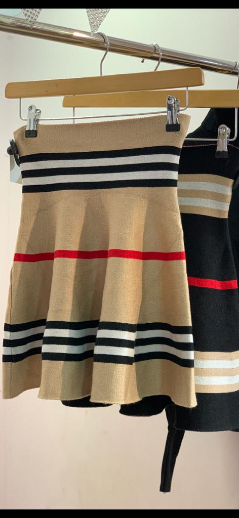 Stripe A Line Skirt