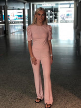 Load image into Gallery viewer, Rib Elastic 1/2 Sleeve Lounge Suit

